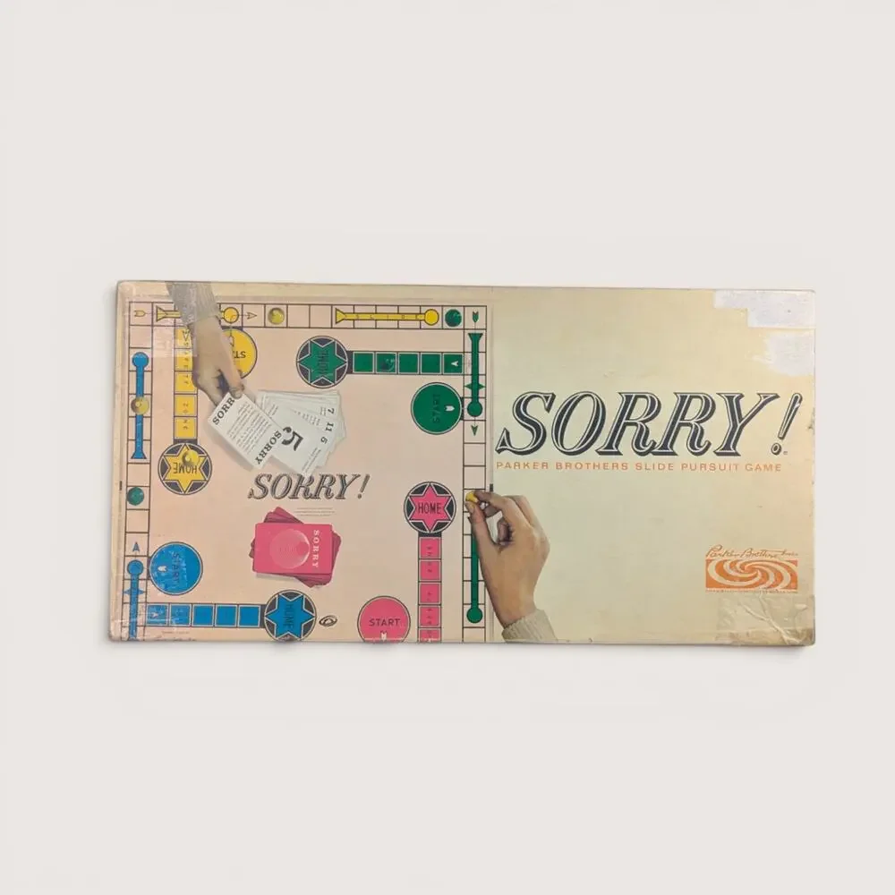 1964 Vintage Sorry Parker Brothers Board Game